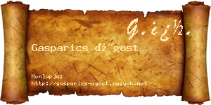 Gasparics Ágost névjegykártya